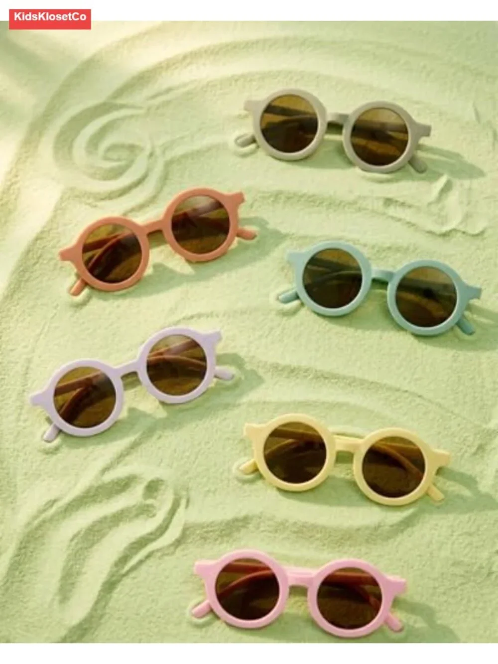 8 Pack Polarized Round Sunglasses for Kids Toddler Beach Party